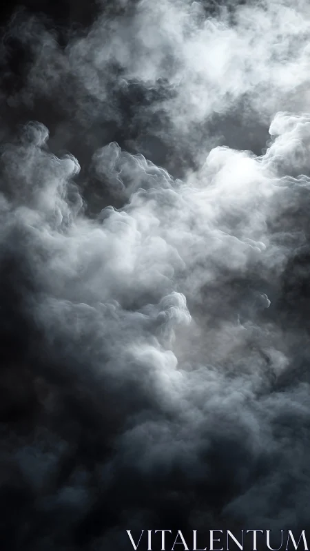 Storm-tossed ghost clouds swirling in a silver murmur.