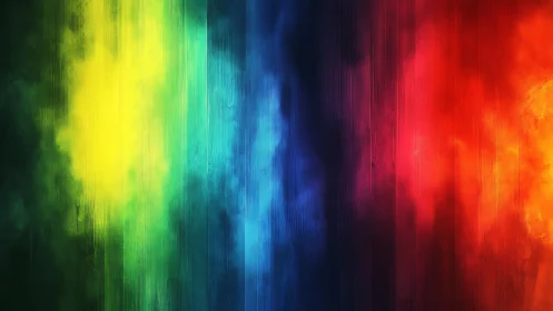 Spectral diffusion across textured vertical chromatic plumes.