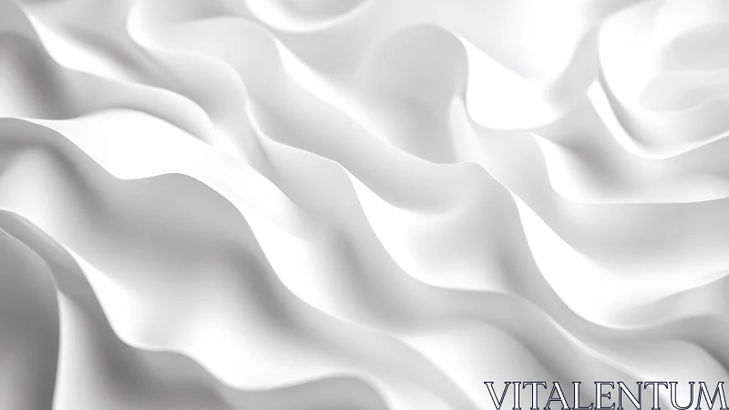 Abstract white waves background with smooth 3D folds, modern style.