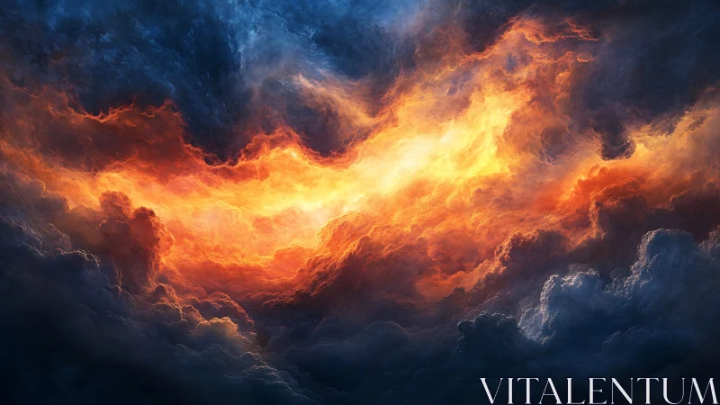 Pyrocumulus Cloud Formation with Stratified Luminescent Gradients.