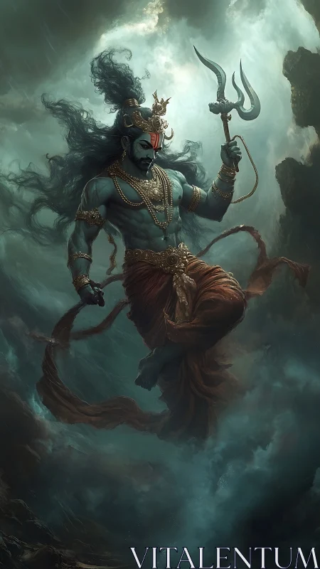 Storm crowned destroyer dancing through ocean thunder.