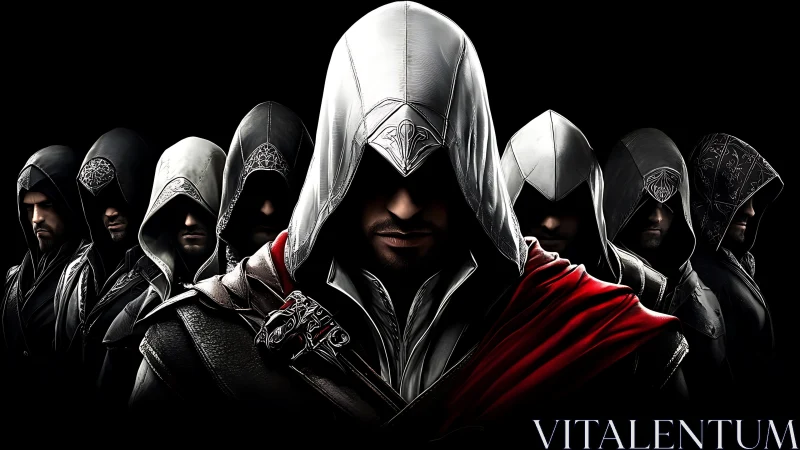 Hooded assassins emerge from darkness in a striking lineup