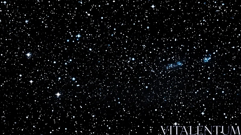 Stellar field panorama with dense luminous star clusters.