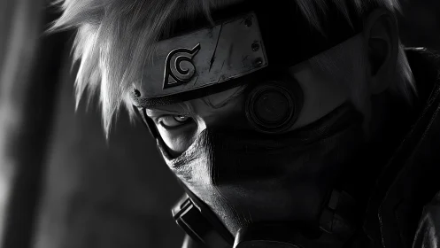 Storm-eyed ninja leans from shadow, gaze sharp as steel