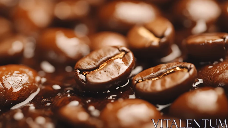 Glossy roasted coffee beans invite a rich, aromatic pause