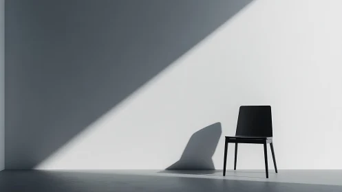 Minimalist Chair Study in Geometric Light.