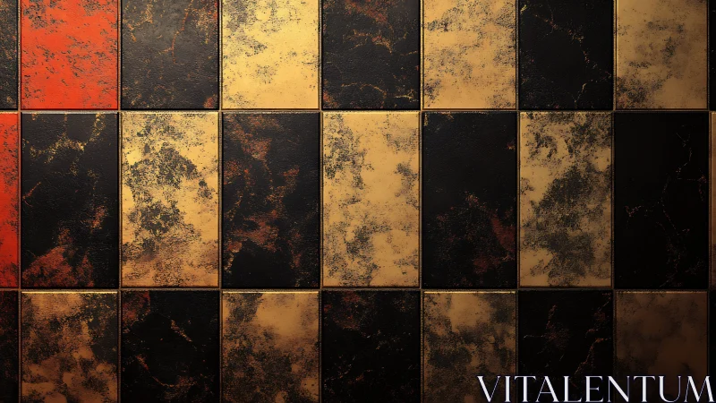 Weathered gold and ember tiles in a cozy abstract grid.