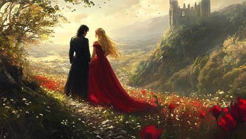 Romance Blooms Where Castle Dreams Rise.