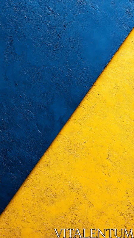 Bold blue and golden textures meeting on a diagonal line.