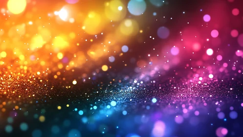 Multicolored bokeh light field with soft glitter texture.