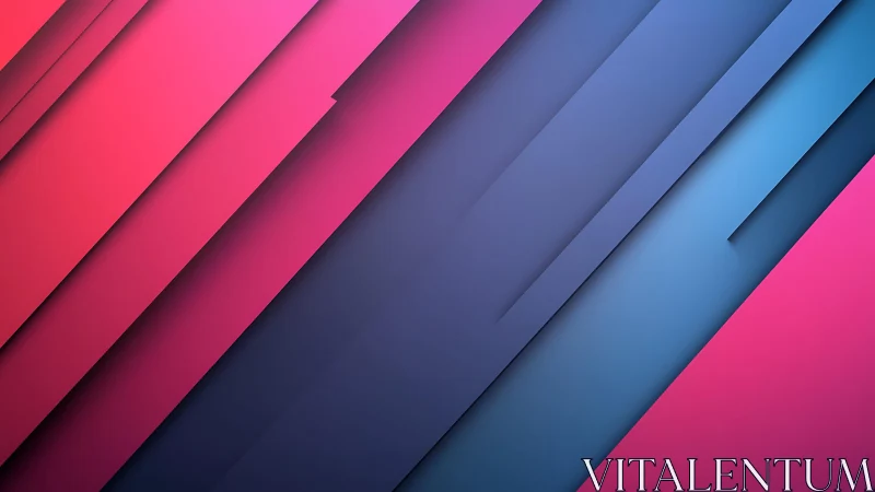 Abstract geometric background with layered pink and blue gradients.