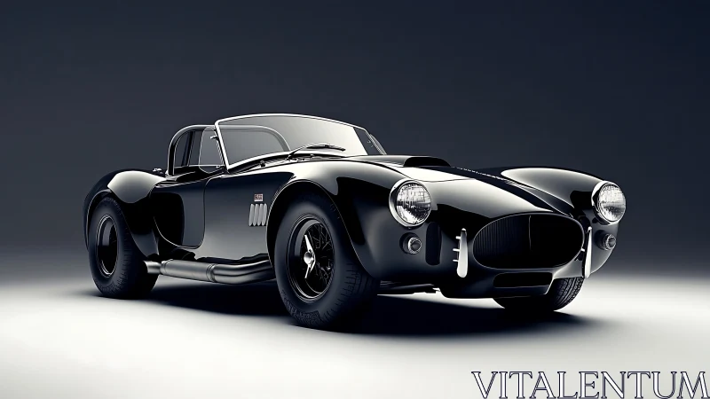 High-gloss classic roadster rendered with studio-grade 3D lighting