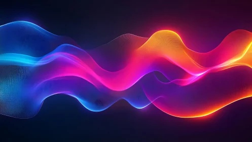 Multicolored gradient waveform forms continuous luminous band