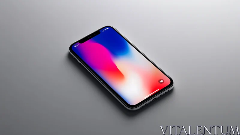 Premium Smartphone Display Rendered in Isometric Product Photography.