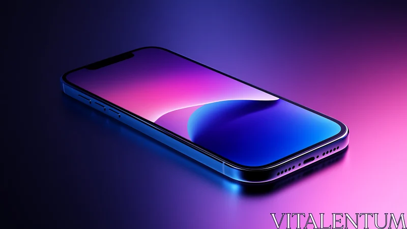 Modern Smartphone with Fluid Gradient Display Design.