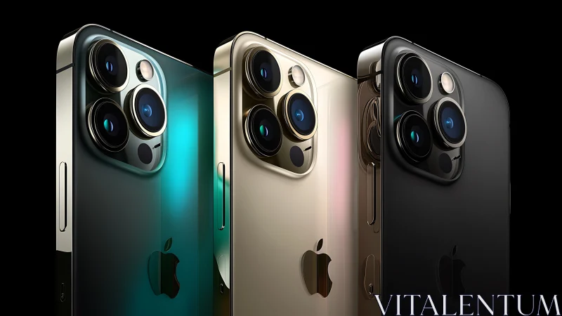 Three iPhone Pro Models in Stunning Colors.