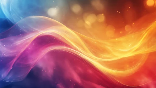 Aurora silk rivers swirl across neon dusk and firelit dawn.