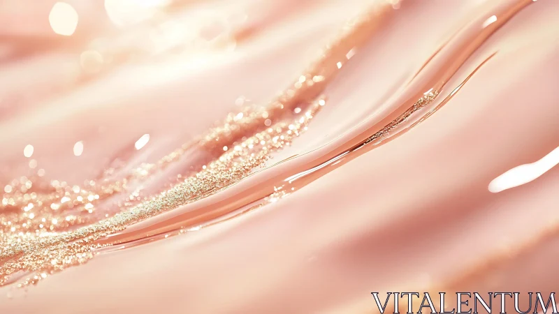 Macro pearlescent fluid waves with luminous glitter strata.