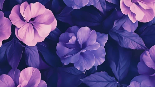 Purple Petals Dancing: A Luminous Floral Dream