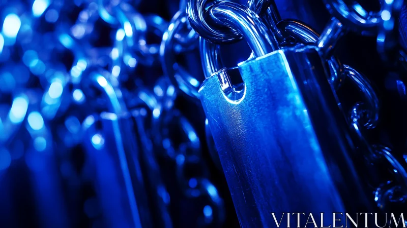 Cool blue padlocks glowing with a sense of secure calm.
