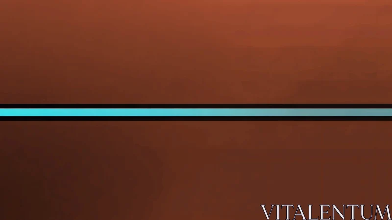 Calm turquoise line rests across a warm copper background