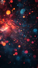 Nebulae trade whispers through a lattice of molten light