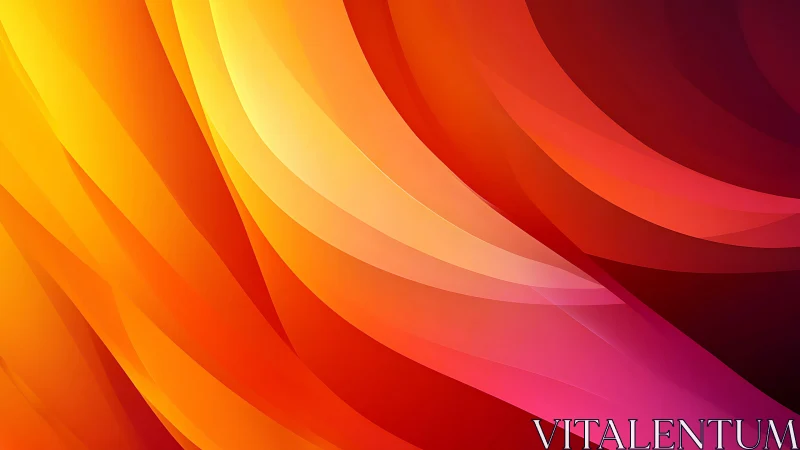 Vibrant orange and red abstract gradient wave background.