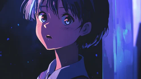 Quiet night of blue light and wide-eyed wonderment.