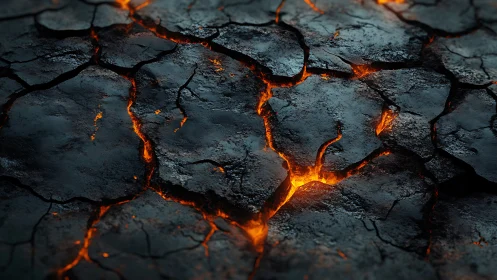 Lava's Intricate Dance: Where Fire Splits Stone.