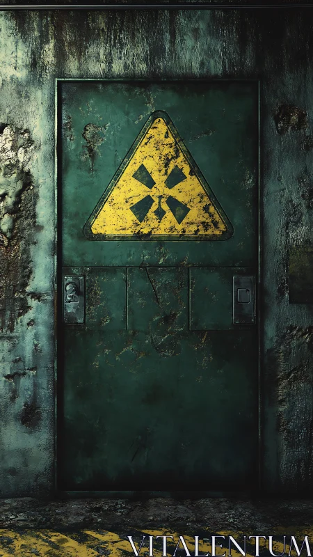 Rusty radiation door seals corroded industrial chamber