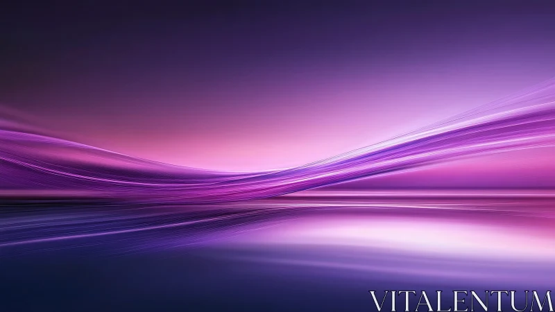 Sweeping violet energy waves over reflective digital horizon.