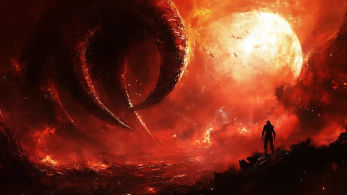 Lone astronaut measures the burning heartbeat of a cosmic maw