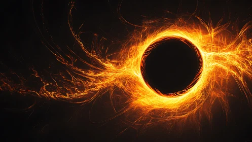 Solar storm halo curls around a silent digital eclipse