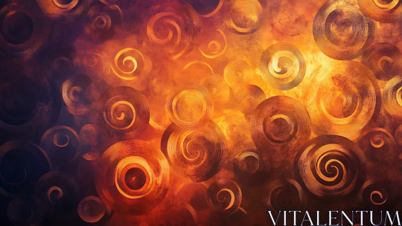 Helical vortex discs in radiative orange-brown turbulence field.