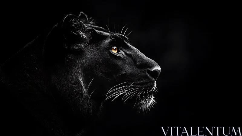 Leonine Profile in High-Contrast Chiaroscuro Light Study