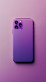 Purple gradient iPhone Pro against matching backdrop