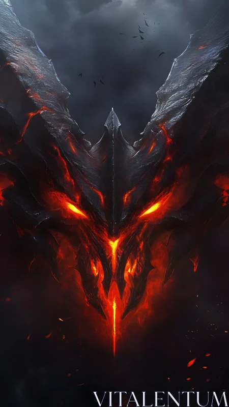 Molten demon helm carves a burning grin through stormclouds