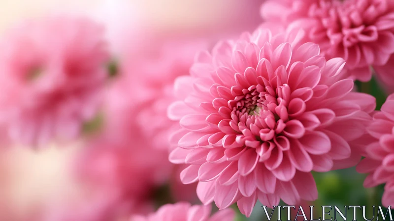 Dahlia Petals Unfurl Their Layered Pink Sonata