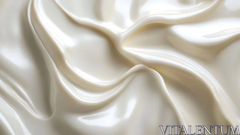 Creamy Satin Fabric Closeup in Soft Abstract Style.