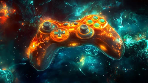 Inferno Controller: Where Fire Meets Pixel Adventure.
