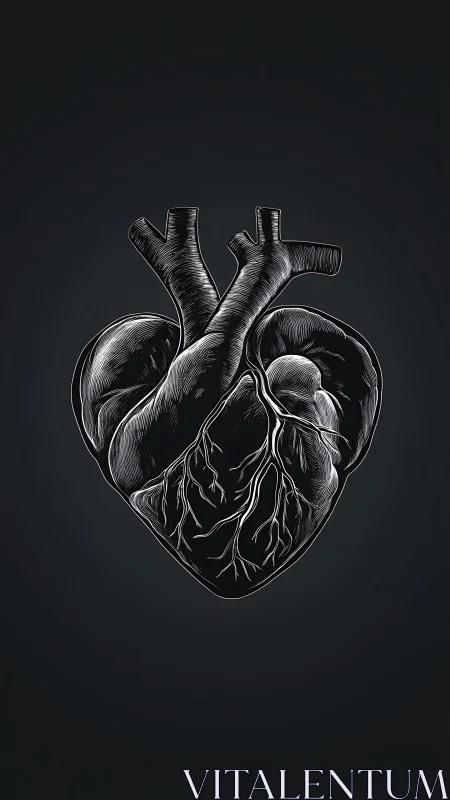 Anatomical Human Heart with Coronary Vessels