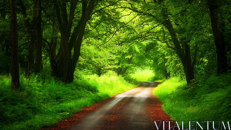Emerald Forest Path: A Journey Through Nature's Green Embrace.