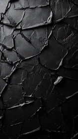 Midnight shale mosaic of cracked, glistening black planes.