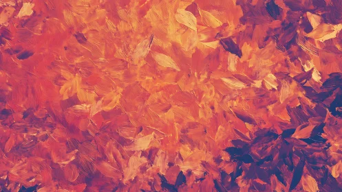 Warm swirling brushstrokes in glowing autumn-inspired hues.