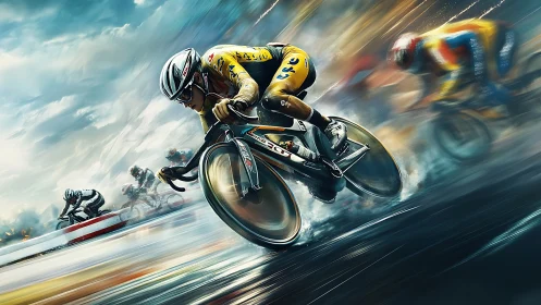 Rain-soaked cyclists lean into speed and chase victory hard