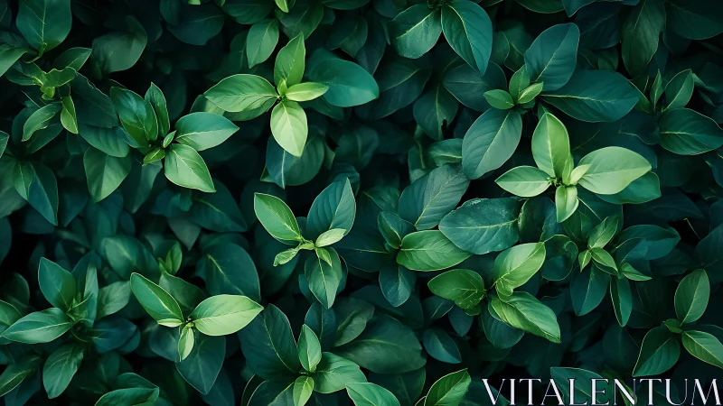 Photorealistic overhead study of dense verdant foliage matrix.