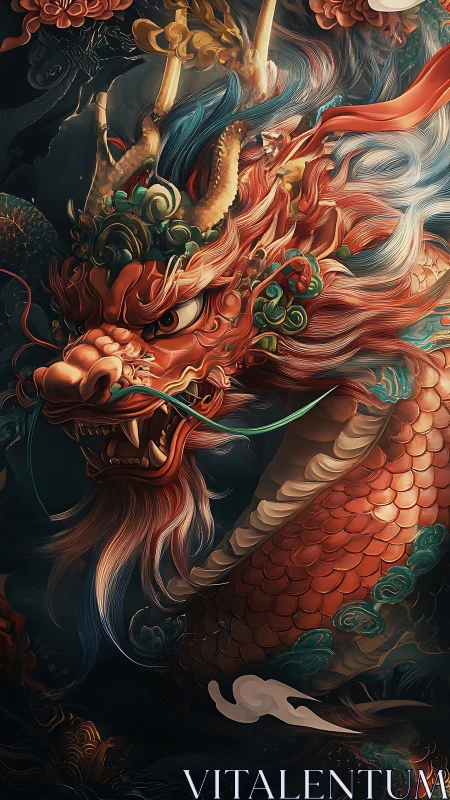 Digital rendering shows detailed serpentine dragon portrait