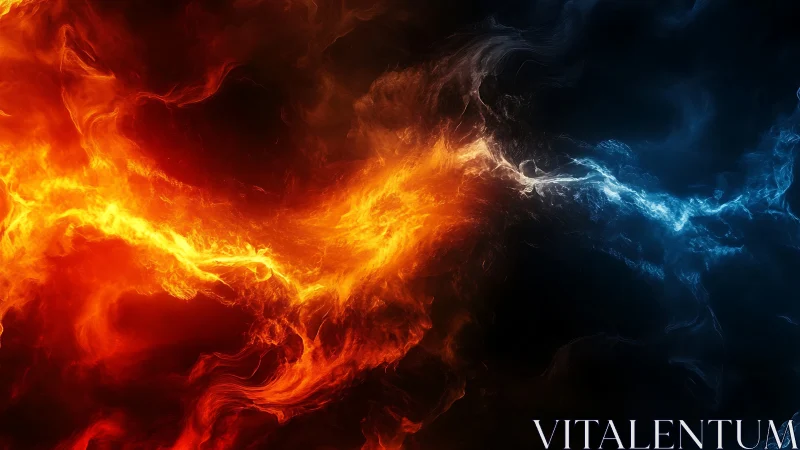 Fire and Ice Dance: A Dramatic Collision of Opposing Forces.