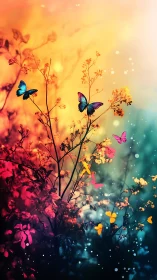 Chromatic meadow where twilight butterflies learn to glow.