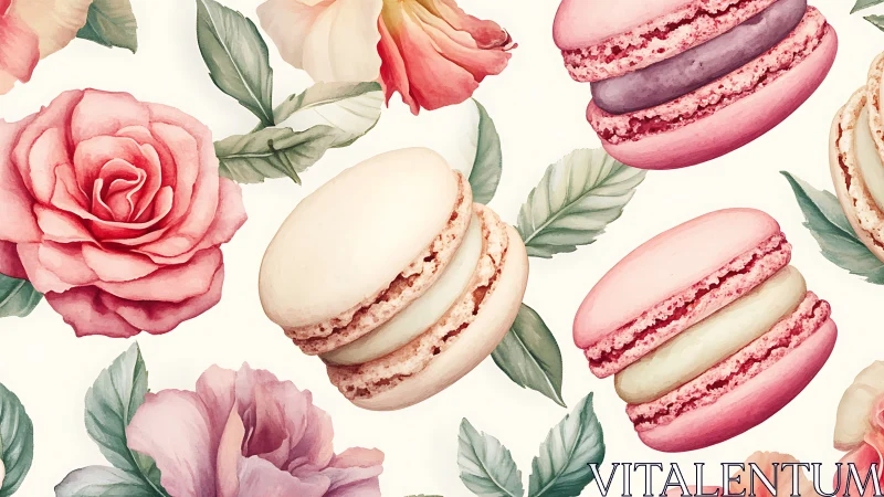 Macarons Waltz with Garden Roses: Confectionery Dreams.